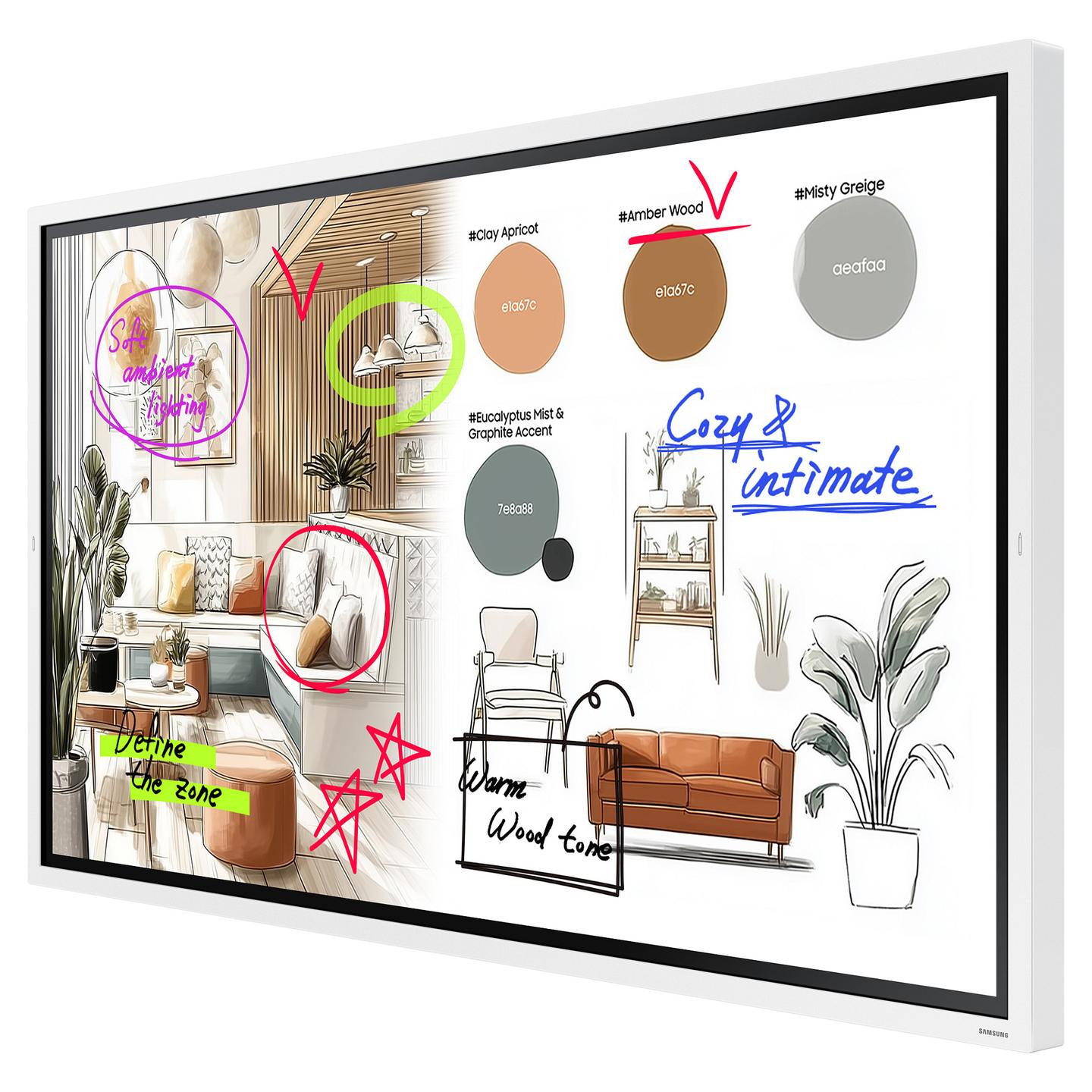 Interaktiv (Smart Board) Samsung Flip WM65FX, 65", 4K UHD VA, Touch, 8GB, 64GB, 2× HDMI, 3× USB-A - Hiri/Bardhë - 3