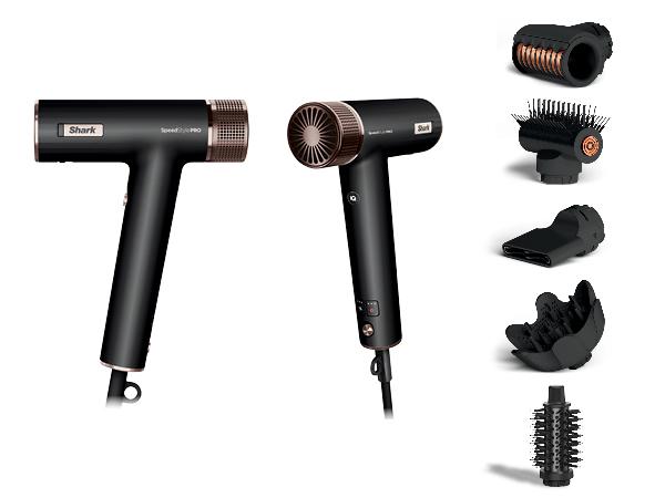 Tharëse për flokë Shark SpeedStyle Pro / HD752EU / 5-në-1 / 1750W / 160 km/h / 5 Aksesorë / Scalp Shield – Zezë