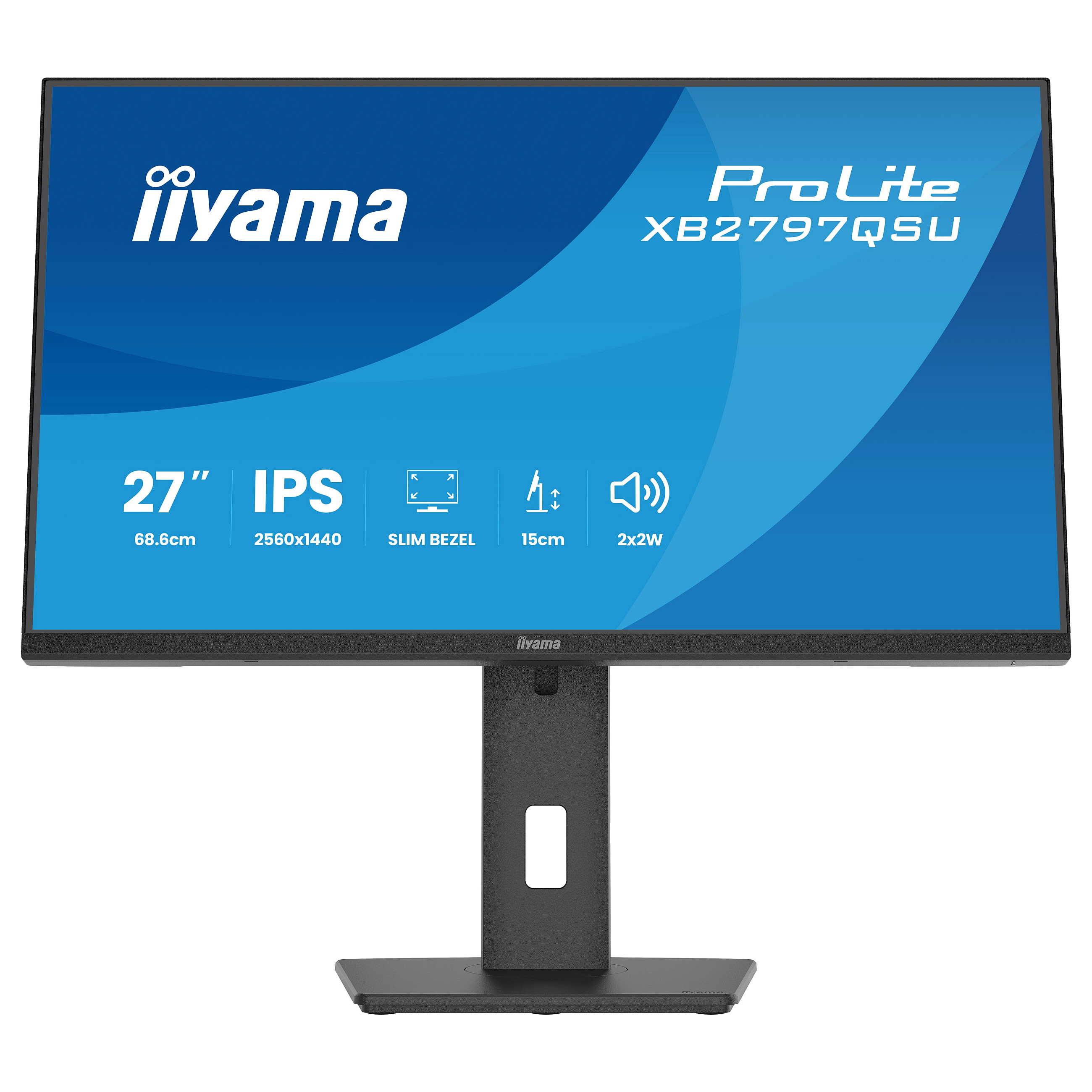 Monitor iiyama ProLite XB2797QSU-B1 / 27"/ Quad HD IPS LED / 75Hz / 1ms / HDMI+DP - Zezë - 5