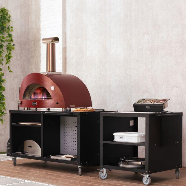 Stacion Kuzhine për Ambient të Jashtëm Alfa Forni Cooking Station 160, 160x80cm, Çelik Inoks 304 - Argjend/Zezë - 3