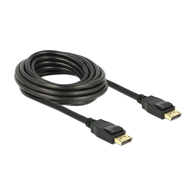 Kabllo DisplayPort DELOCK 1.2 / Pasiv / 4K60Hz / 5 m – Zezë - 1