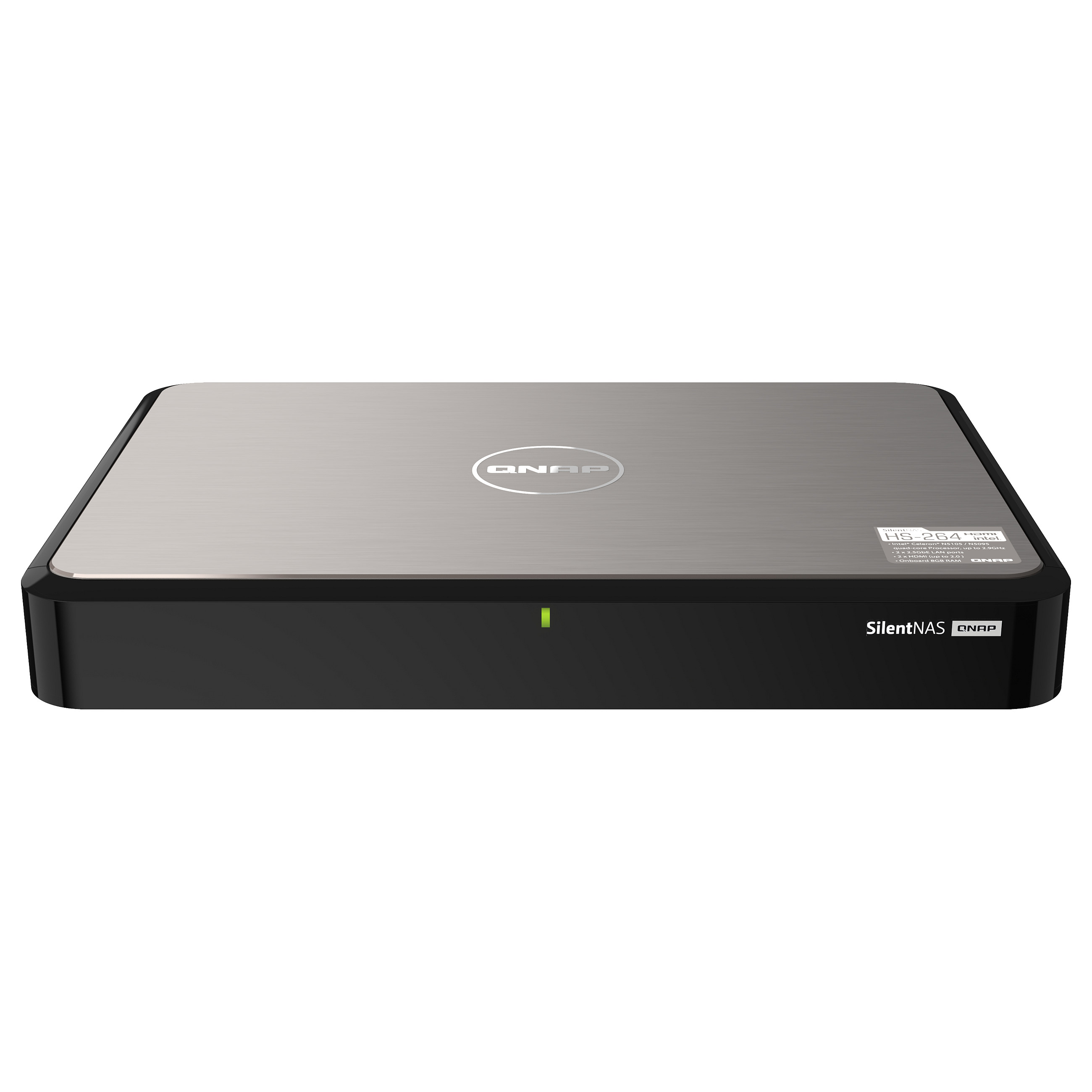 NAS QNAP HS‑264‑8G 2‑Bay Silent NAS / Intel Celeron N5105 Quad‑Core /8GB DDR4 - 1