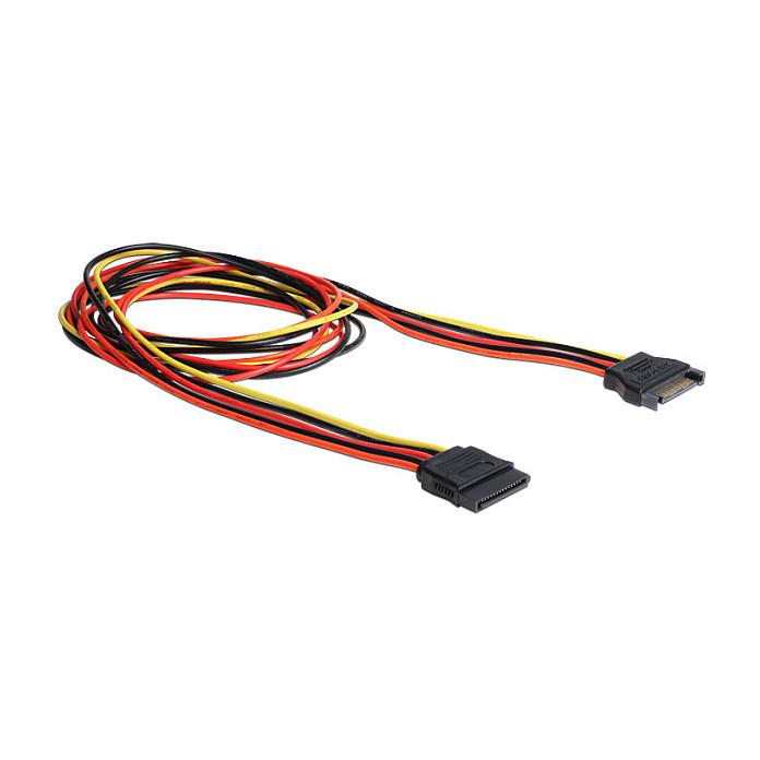 Kabllo për Furnizim me Energji DeLOCK 60133, SATA 15-pin në SATA 15-pin, 1 m - Shumëngjyrëshe