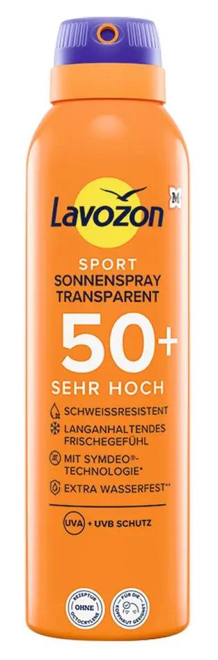 Sprej Dielli Lavozon Sport Transparent / SPF 50+ / Mbrojtje UVA & UVB / Rezistent ndaj Ujit & Djersës / 200 ml