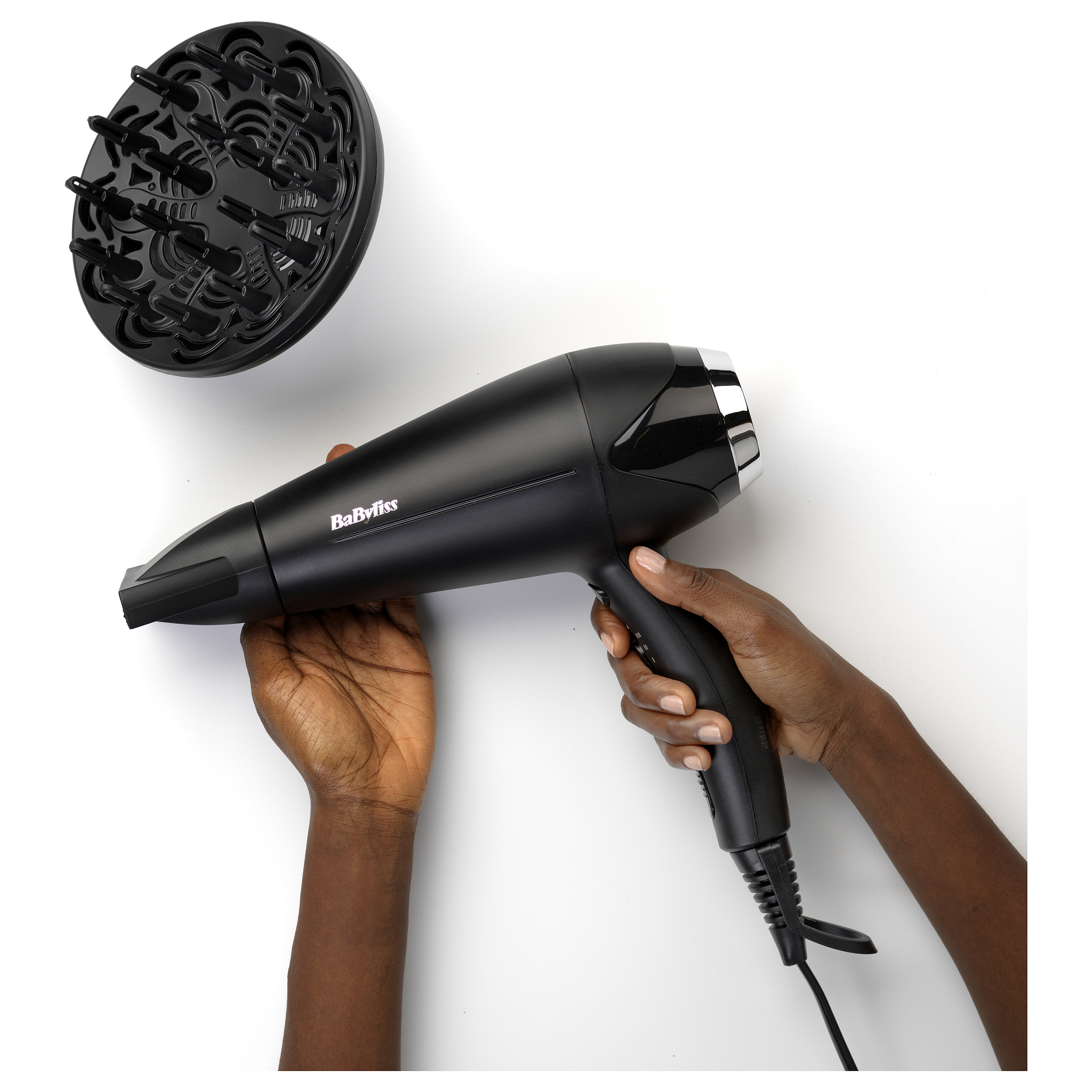 Tharëse për flokë BaByliss Turbo Smooth D572DE / 2200W / Motor AC / Ionic / 91 km/h / 3 Temperatura / 2 Shpejtësi – Zezë - 12