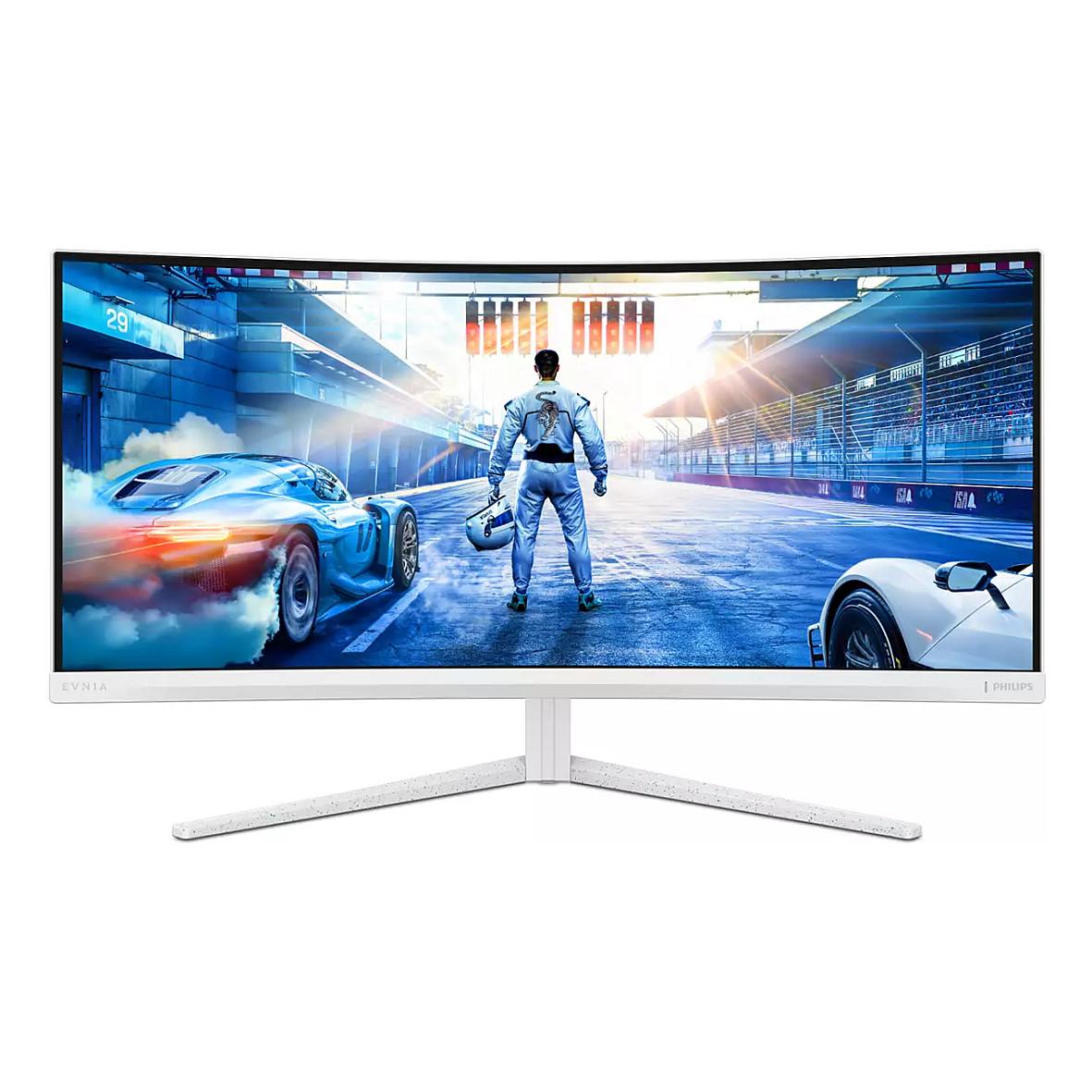 Monitor Gaming Philips 34M2C5601QA/00, 34", UWQHD Fast VA Curved, 200Hz, 1ms, 2xHDMI+DP+USB-C+USB - Bardhë - 2