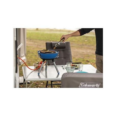 Grill me Gaz CAMPINGAZ Party Grill 400 Caravan Connect, 2kW, 36cm, 1 Djegës, Grill dhe Plancha, Ndezje Piezo - Zezë/Blu/Argjend - 6