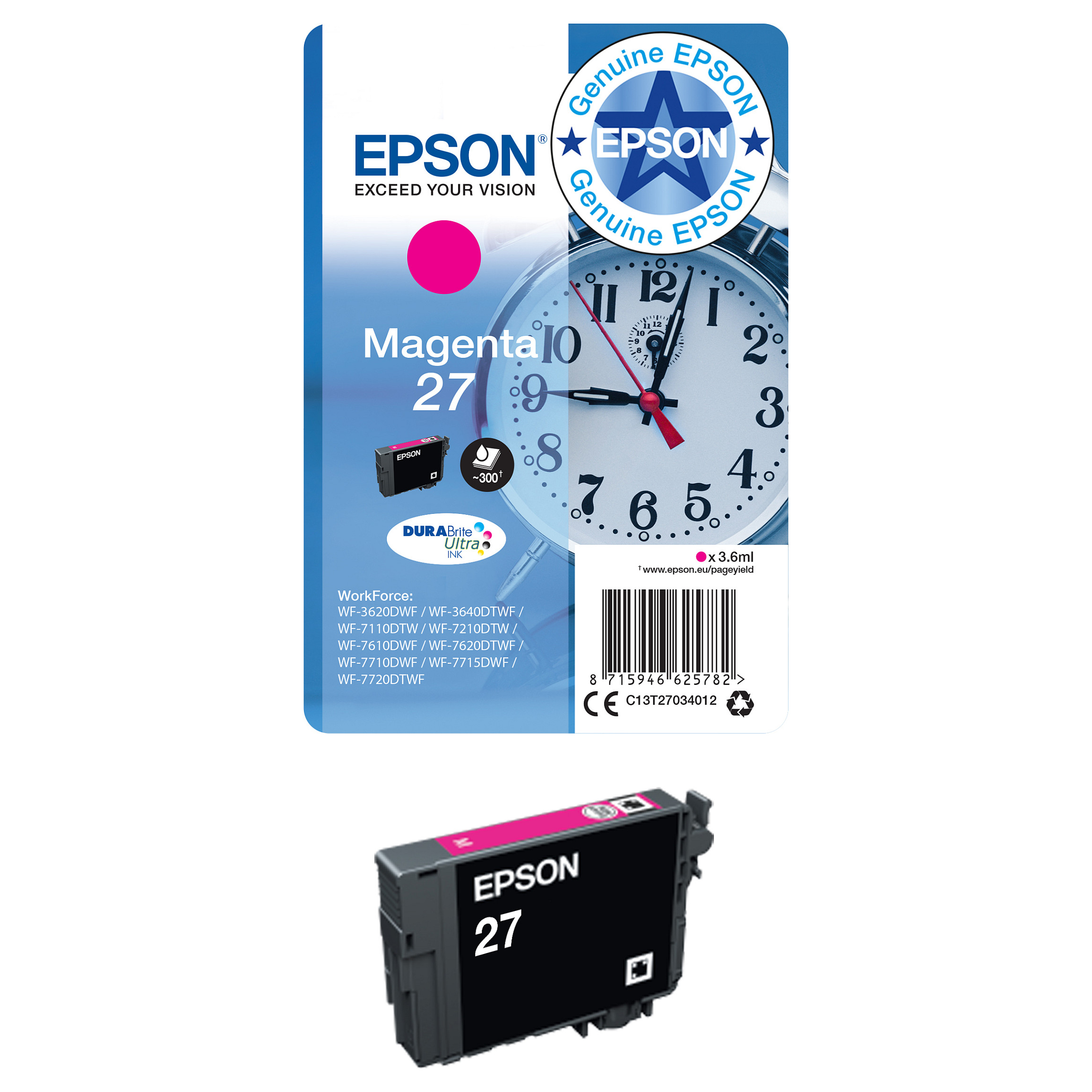 INK / Epson / C13T27154012 / XL / 1.100 faqe / Blu-Rozë-Verdhë - 11