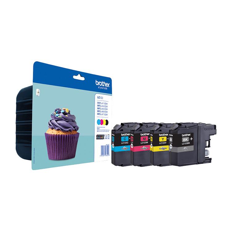 INK Brother LC-123 Value Pack – Zezë/Blu /Rozë / Verdhë - 4