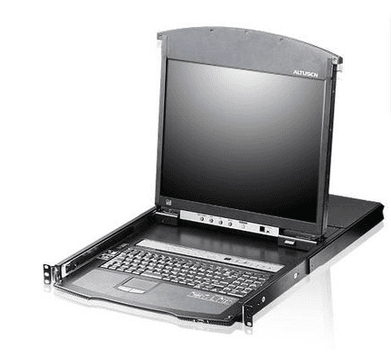 KVM Switch ATEN KL1508AiN, 8 porta, ekran LCD 19", KVM over IP, Rack 1U - Zezë