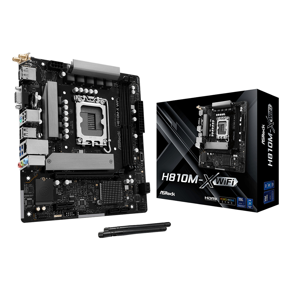 Pllakë Amë MB Intel ASROCK H810M-X WiFi / LGA 1851 / DDR5 / Micro ATX - 4
