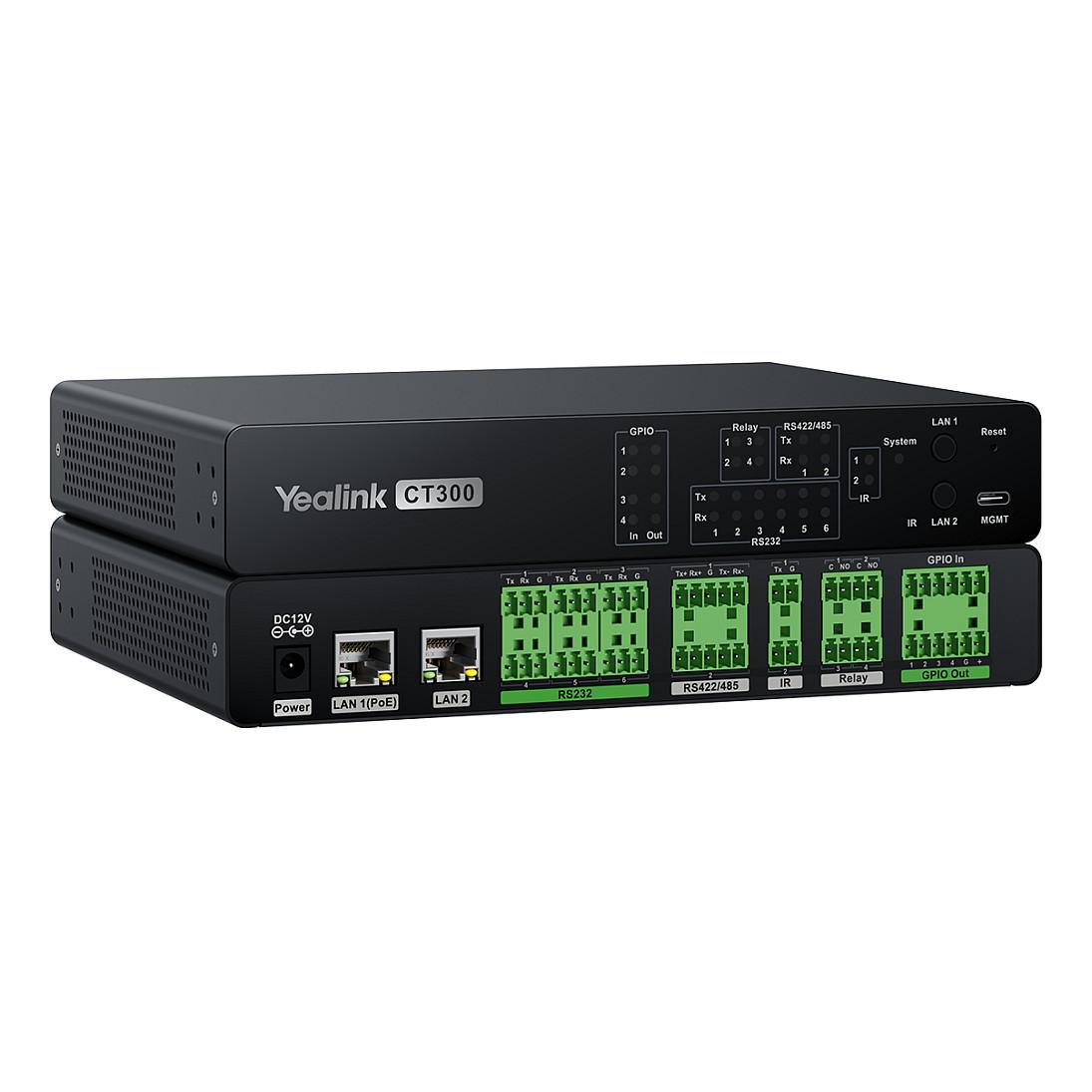Kontrollues AV Yealink CT300, 2x RJ45, RS232, RS422/RS485, GPIO, Rele, IR - Zezë - 3