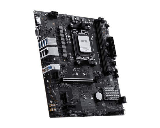 Pllakë Amë MSI PRO B840M-B, mATX, AMD AM5, B840, DDR5, PCIe 4.0 x16, PCIe 3.0 x1, HDMI, VGA, USB 5Gbps - 3