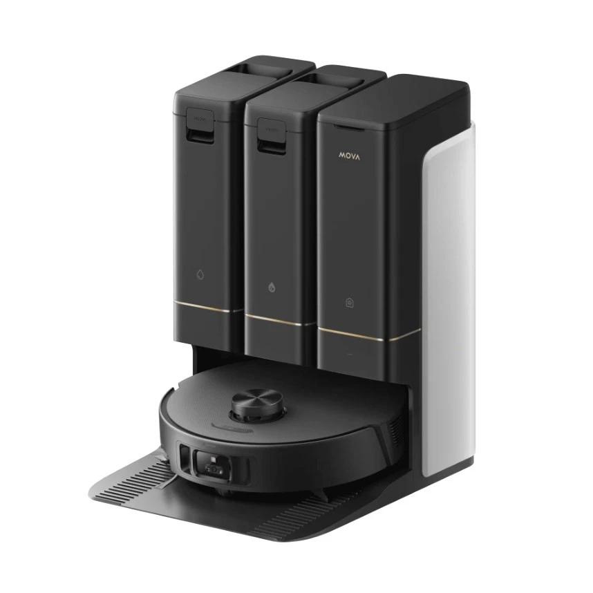 Fshesë Robotike MOVA Z50 Ultra, 19,000Pa, 6400mAh, 0.3L, Mop, Stacion Pastrimi - Zezë - 2