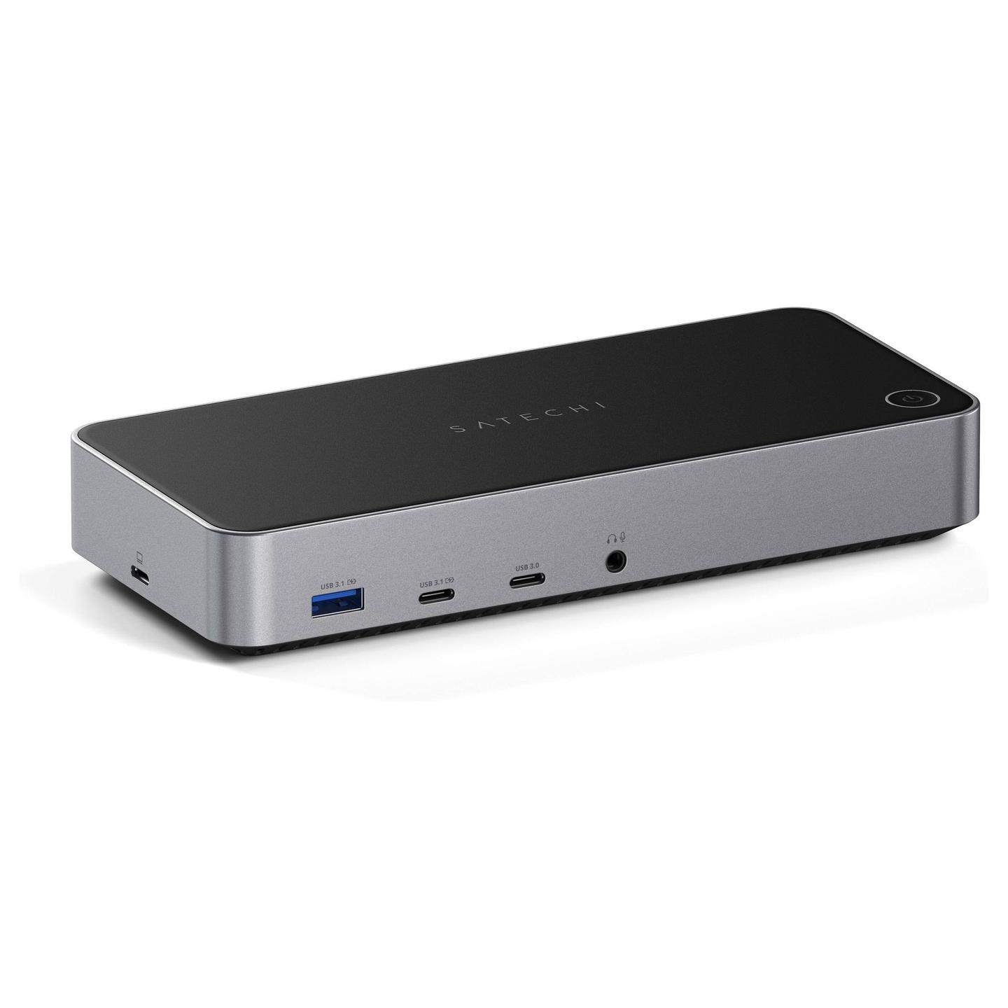 Docking Station Satechi ST-D4KTM-EU / 3x USB-A / 2x USB-C / 3x HDMI / 2x DisplayPort / Ethernet / Audio / SD / 100W PD / 130W – Hiri/Zezë