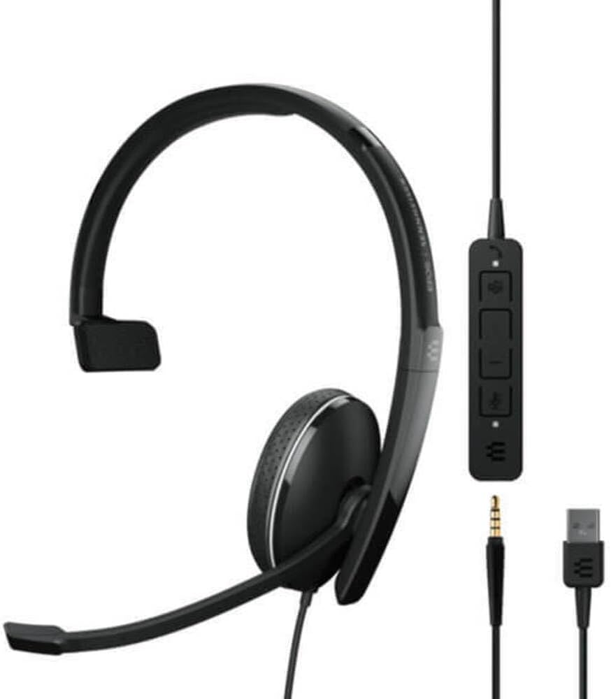 Kufje me kabllo EPOS Adapt 135T USB II / USB-A + 3.5mm / Noise Cancelling Microphone - Zezë - 1