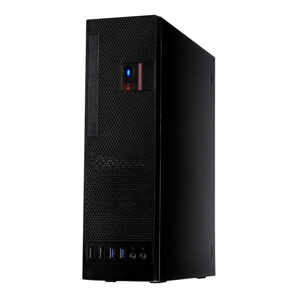 Kasë PC Inter-Tech S-331 / Desktop / 8.3L / Micro-ATX + Mini-ITX / Slim DVD / Low-Profile GPU - Zezë - 3