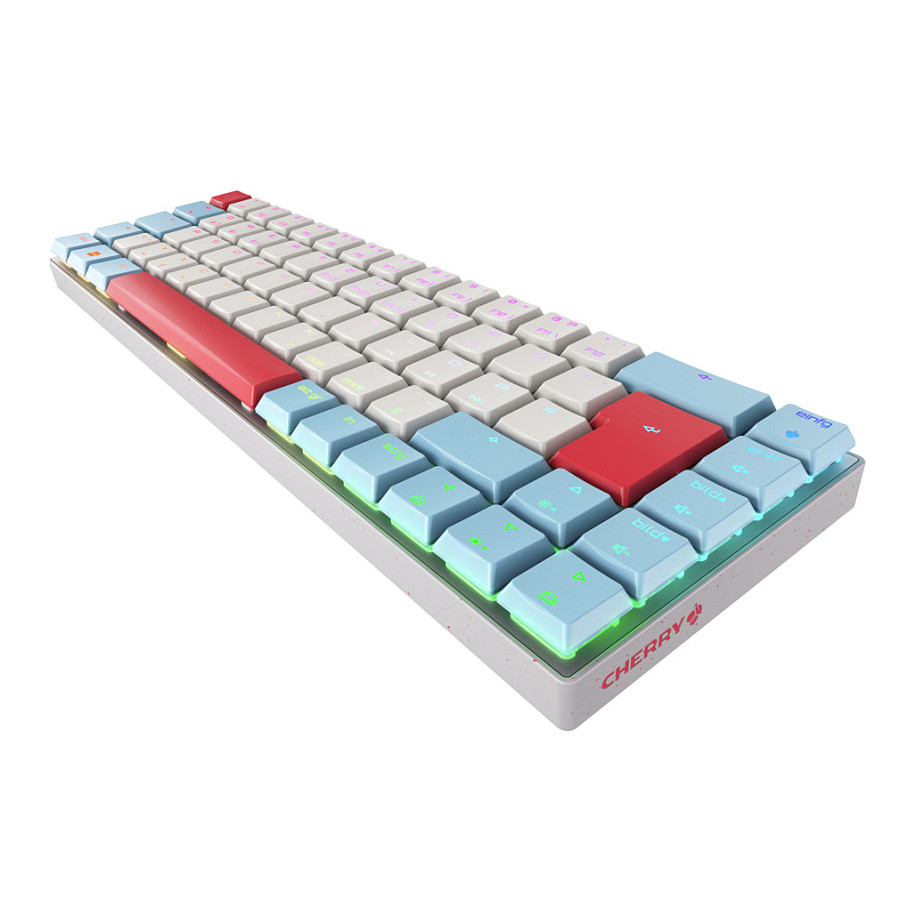 Tastierë CHERRY MX-LP 2.1 Compact / pa kabllo / RF + Bluetooth / mekanike / RGB / e bardhë - 4