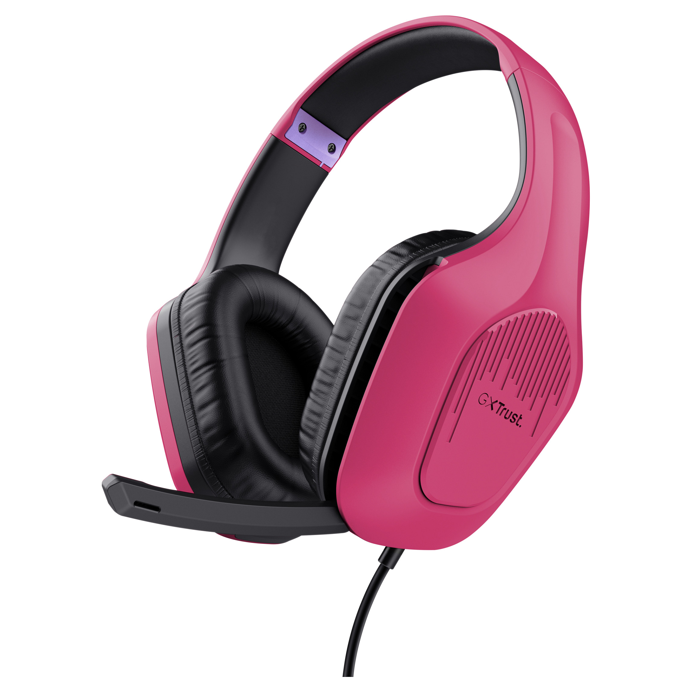 Kufje Gaming Trust GXT 415P Zirox / Wired / Over‑Ear / 50 mm / 3.5 mm / Mikrofon / 2 m – Rozë