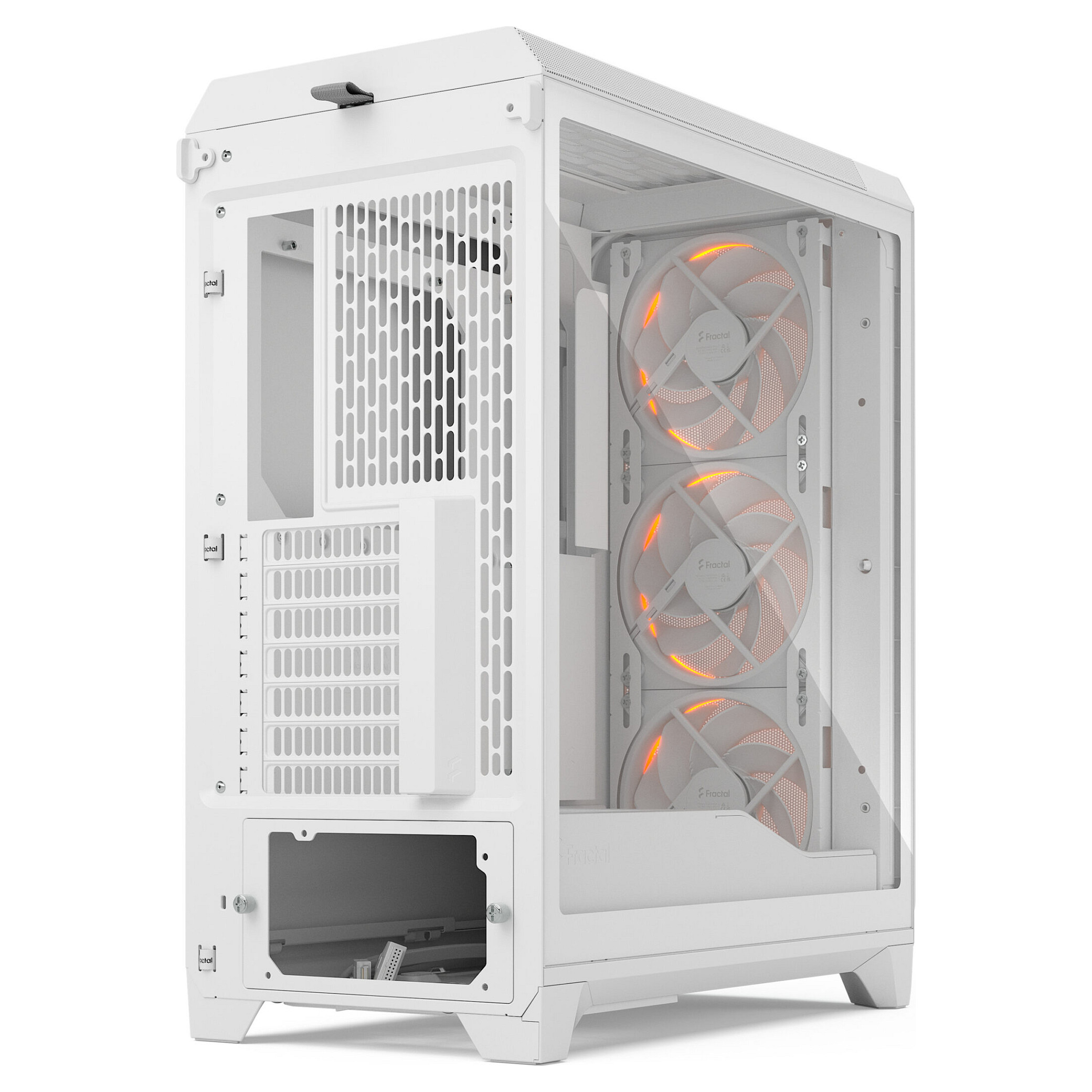 Kasë Midi Fractal Design Meshify 3 RGB TG Light Tint – Bardhë - 10
