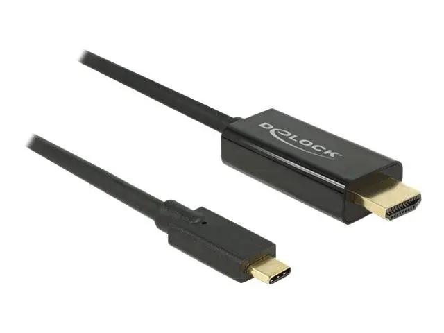 Kabllo HDMI DeLOCK 85292 / USB-C në HDMI / 3m / 4K @ 60Hz / DP Alt Mode / HDMI 2.0 - Zezë