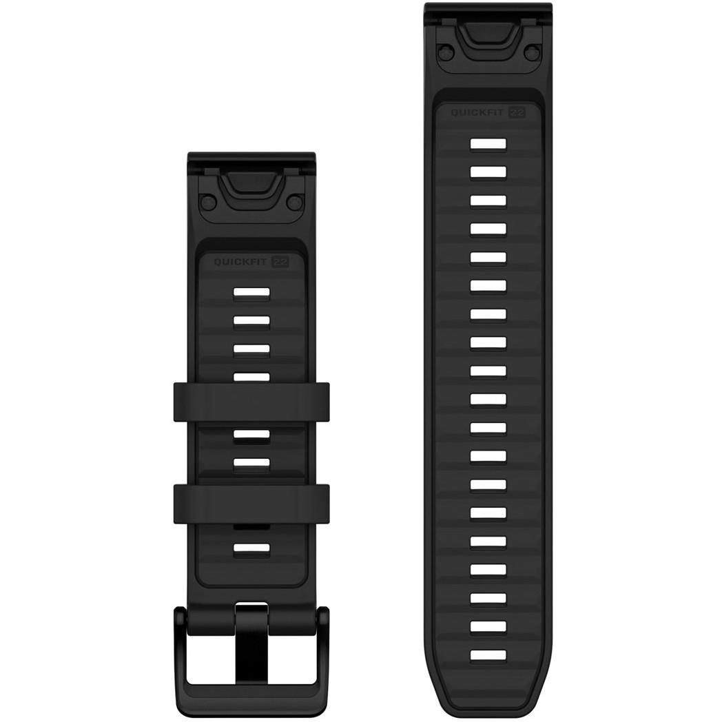Rrip për Orë Garmin QuickFit / 22mm / Silikon / 125–208mm - Zezë - 2