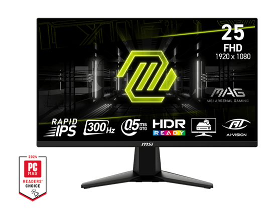 Monitor Gaming MSI MAG 255XF / 24.5" / Full HD Rapid IPS AG / 300Hz / 0.5ms / HDMI+DP - Zezë - 2