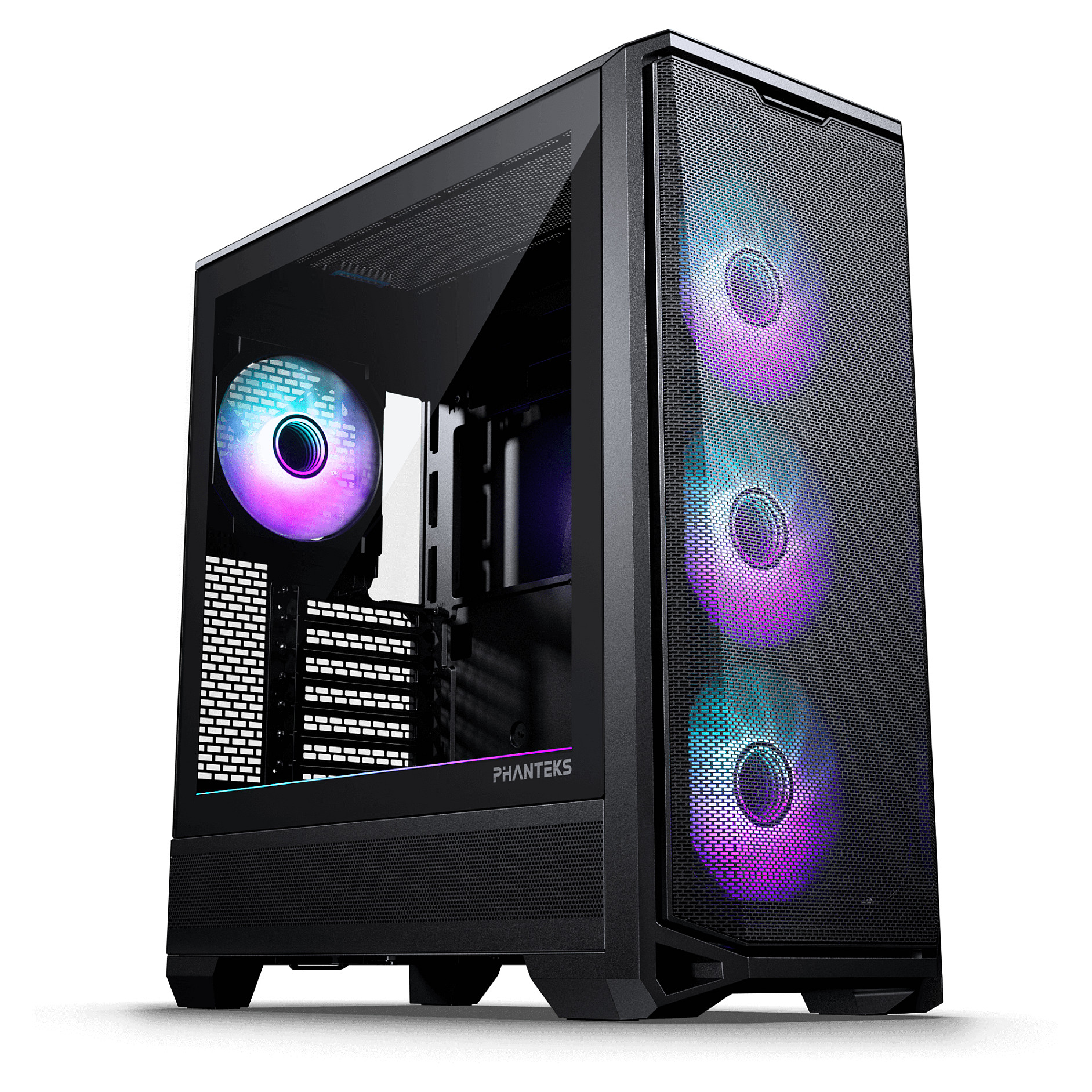 Kasë Phanteks Eclipse G400A / Midi Tower / E-ATX / 4x 140mm D-RGB Fan / Tempered Glass - Zezë - 6