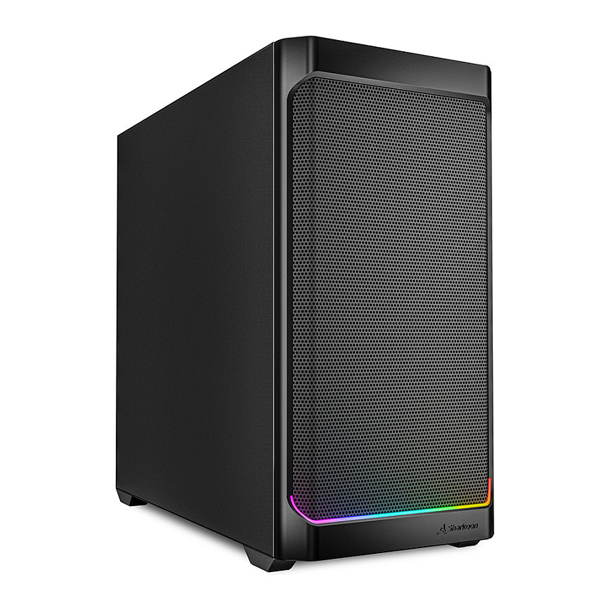 Kasë Sharkoon MK4 RGB Micro-ATX 1xMetal - Zezë - 1