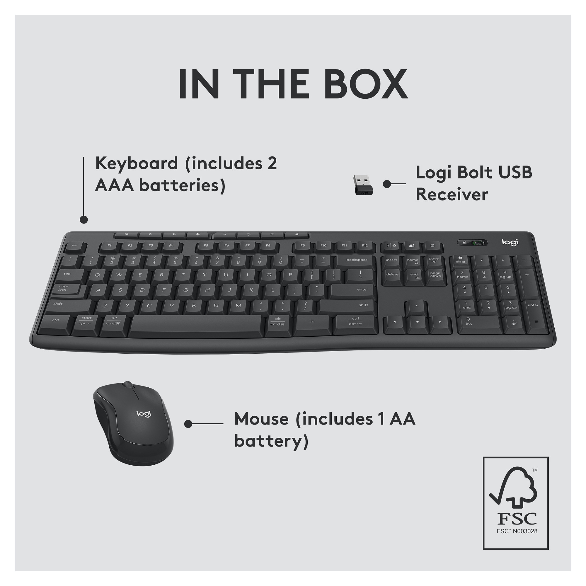 Combo (Tastierë&Maus) Logitech MK370 Wireless Combo for Business / Wireless / Logi Bolt + Bluetooth / 112 Taste / 1000 DPI / Silent Touch / NLB – Zezë - 15