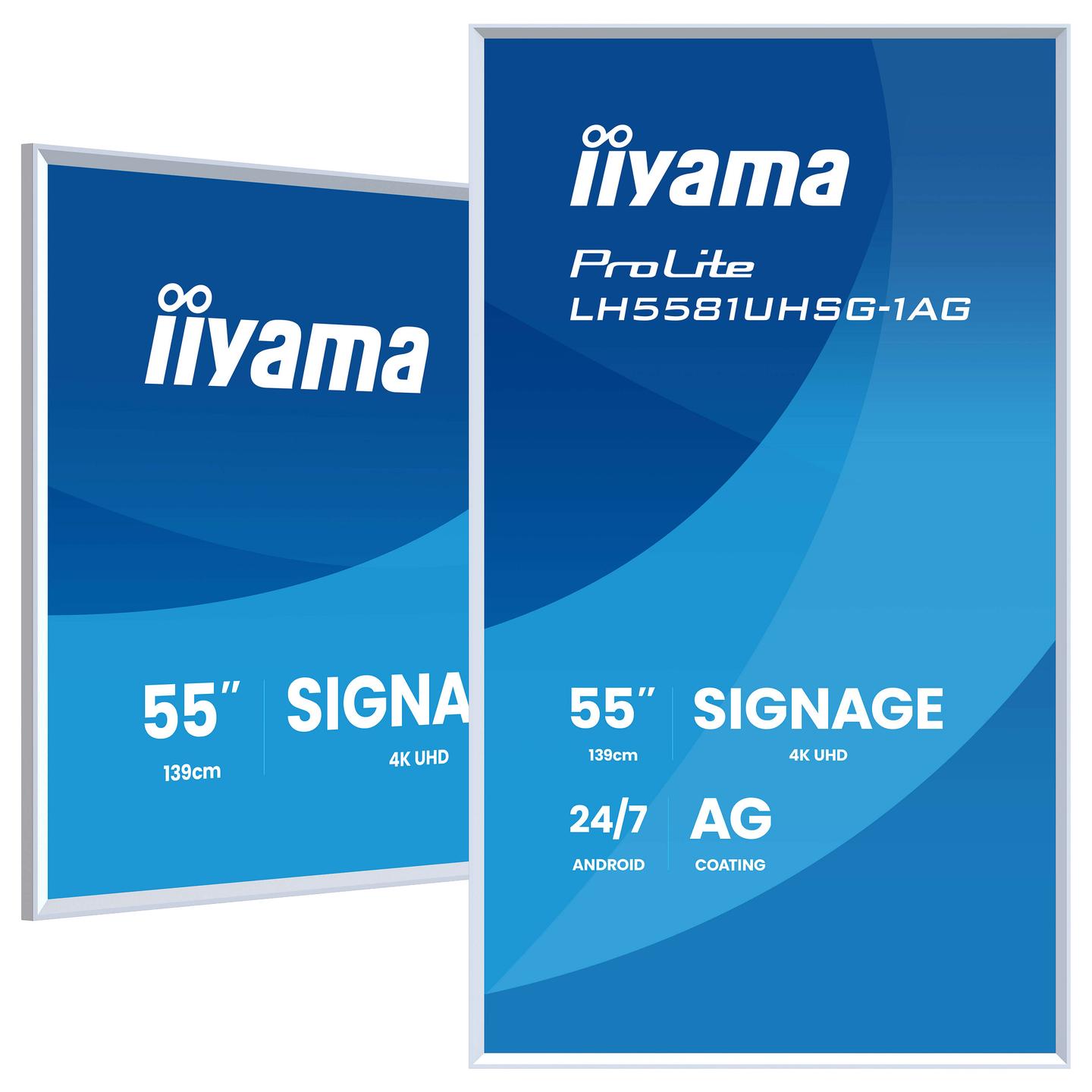 Digital Signage iiyama ProLite LH5581UHSG-1AG, 54.6", 4K UHD, VA, 4GB, 32GB, HDMI, USB - Zezë