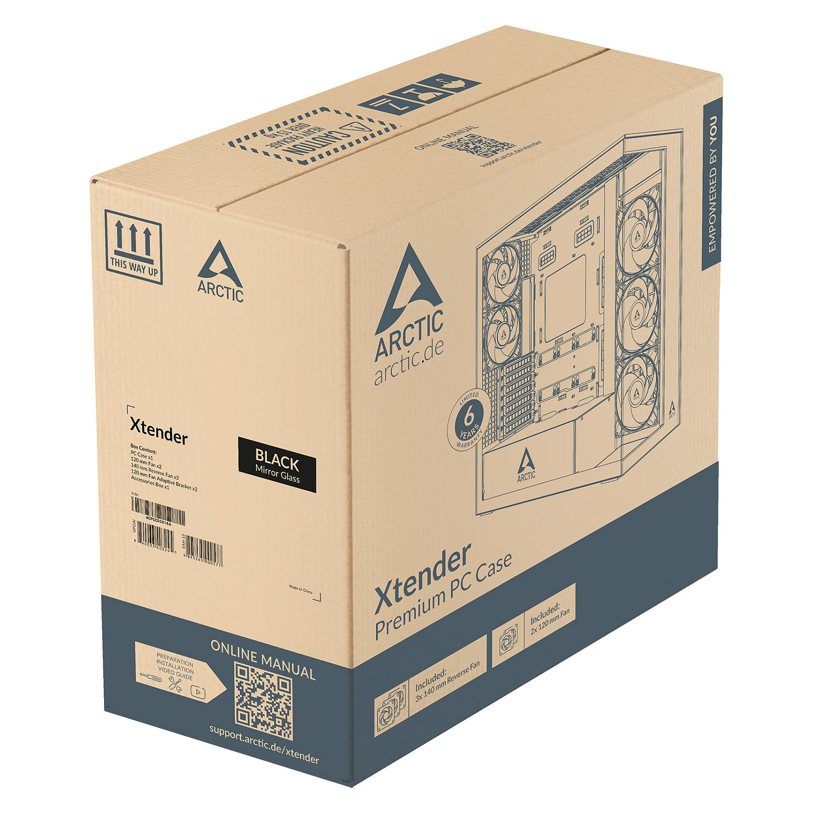 Kasë Tower Arctic Xtender TG / Mirror Window, GPU Vertical Mount – Zezë - 14