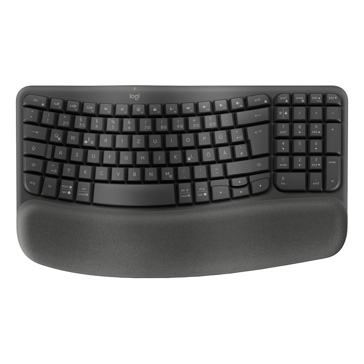 Tastierë Pa kabllo Logitech Wave Keys / Bluetooth 5.1 LE + Logi Bolt / Full-Size / QWERTZ / German - Grafit - 3