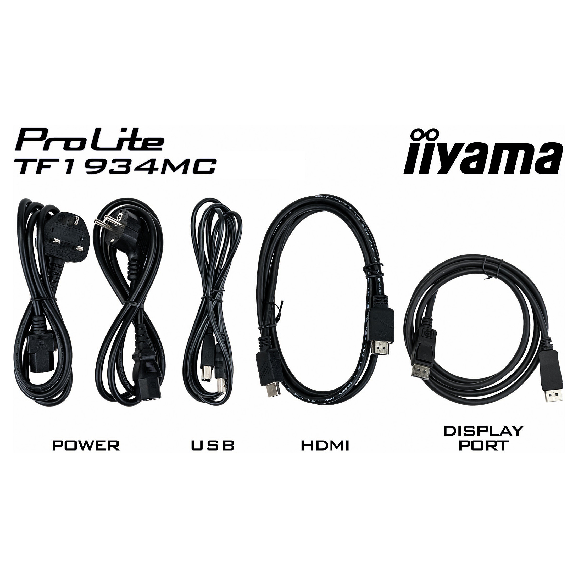 Monitor iiyama ProLite TF1934MC-B7X / 19″ / SXGA IPS LED Touch / 14ms / HDMI + DP + USB + VGA / Open Frame - Zezë - 5