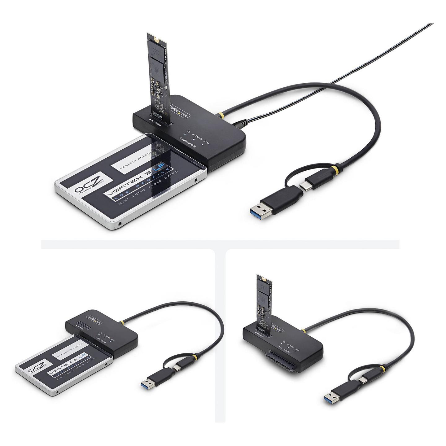 Këllëf për Disqe StarTech.com USB31CSAT3M2E, M.2 NVMe dhe SATA HDD/SSD, USB 3.2 Gen 2, 10 Gbps – Zezë - 4