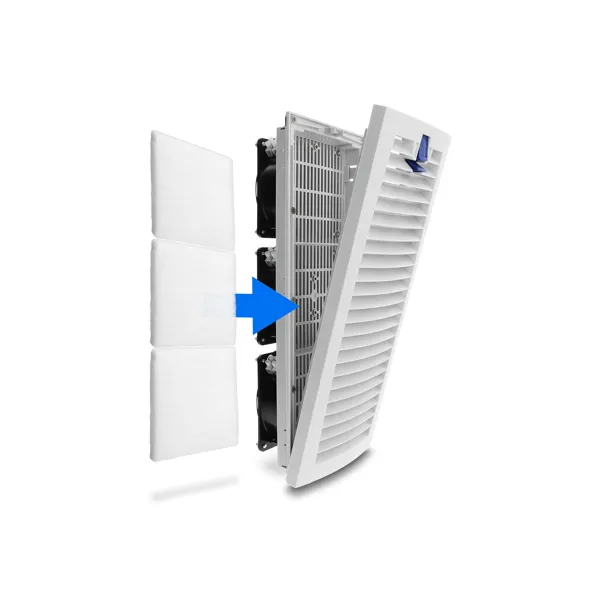 Ftohës për Kasë DeLOCK 3x Axiallüfter / 120mm / 230V AC / 2500 RPM / 561 m³/h / Me Filter – Bardhë/Blu/Zezë - 5