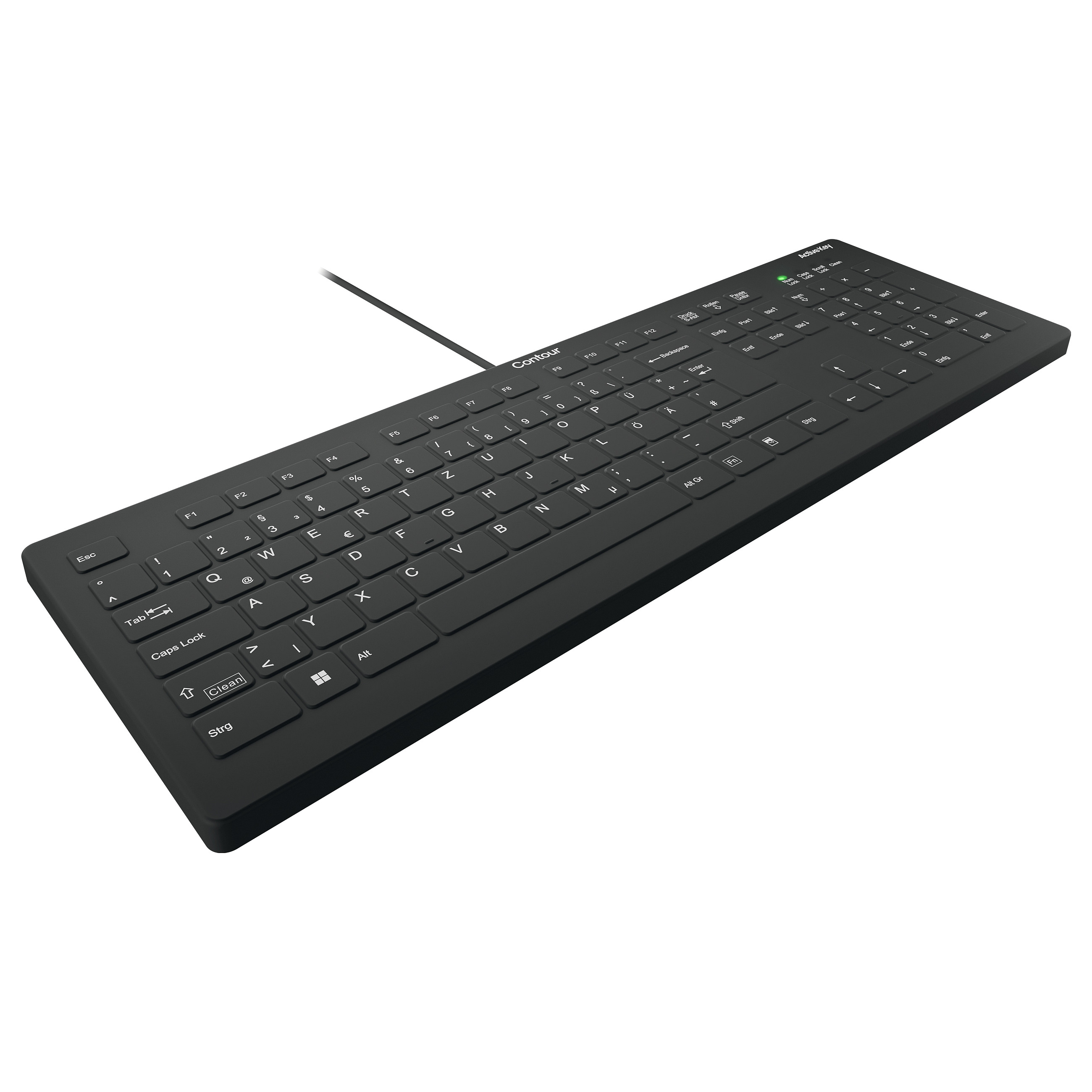 Tastierë Me kabllo Cherry AK-C8112 Medical / QWERTZ – Zezë - 2