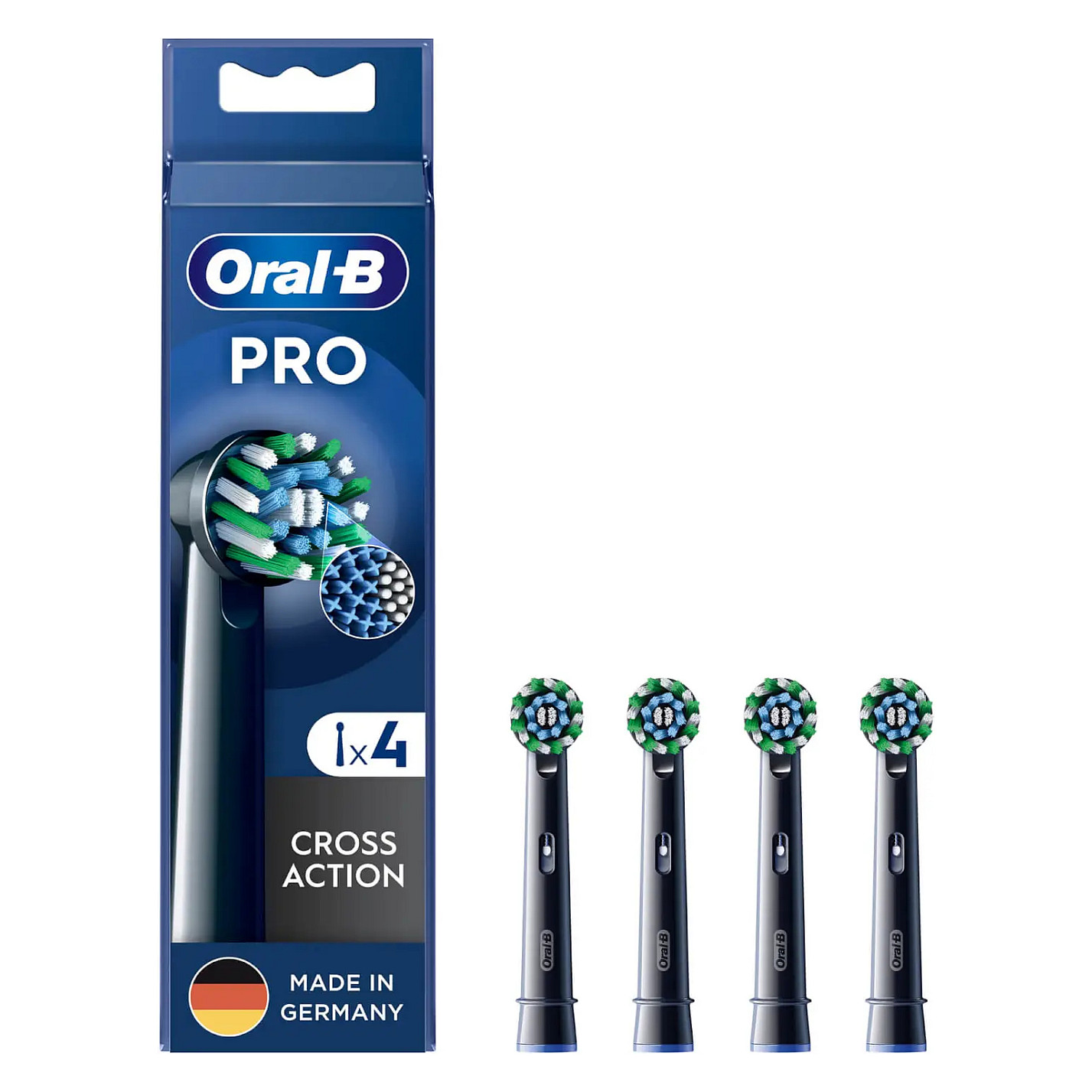 Koka zëvendësuese për furçë dhëmbësh Oral-B Pro CrossAction / 16° / X-Shape / 10 Copë – Zezë