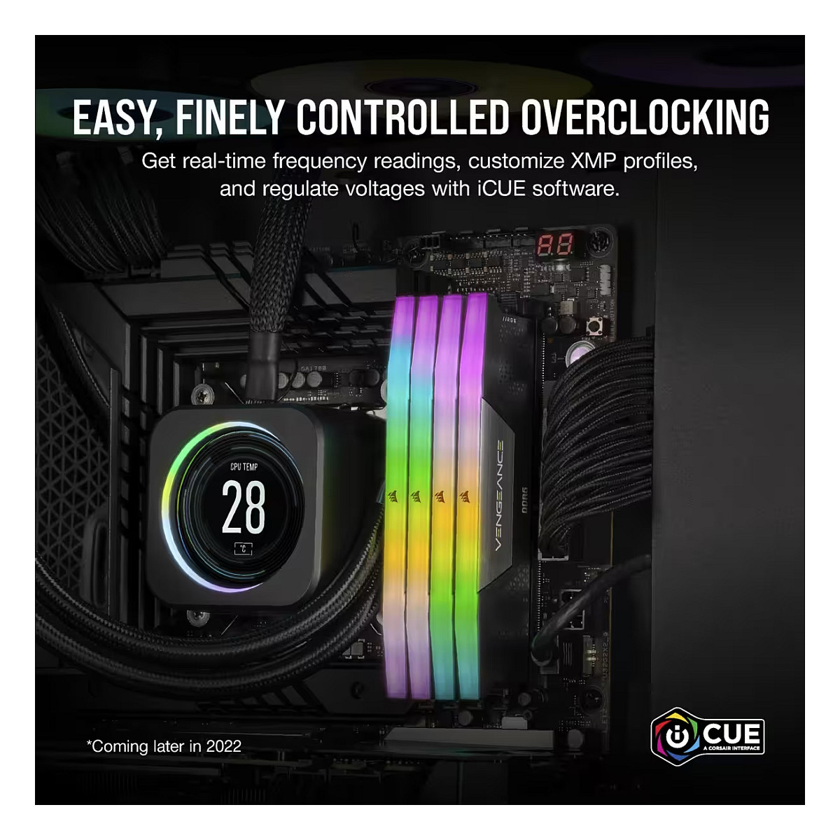 RAM Memorie DDR5 CORSAIR / 32 GB / 6400 MT/s / CL36 / VENGEANCE RGB / Blu - 10