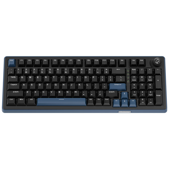 Tastierë Gaming Ducky OK-M 98 / 98% / Mekanike / KTT Wine Red / Hot-Swap / Wired&Wireless / RGB / USB-C / Bluetooth + 2.4 GHz - Zezë - 3