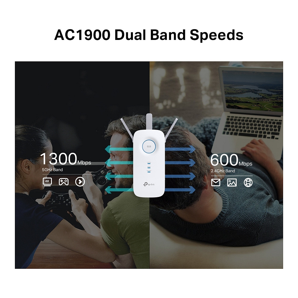 Extender TP-LINK RE550 - AC1900 Wi-Fi Range - 7