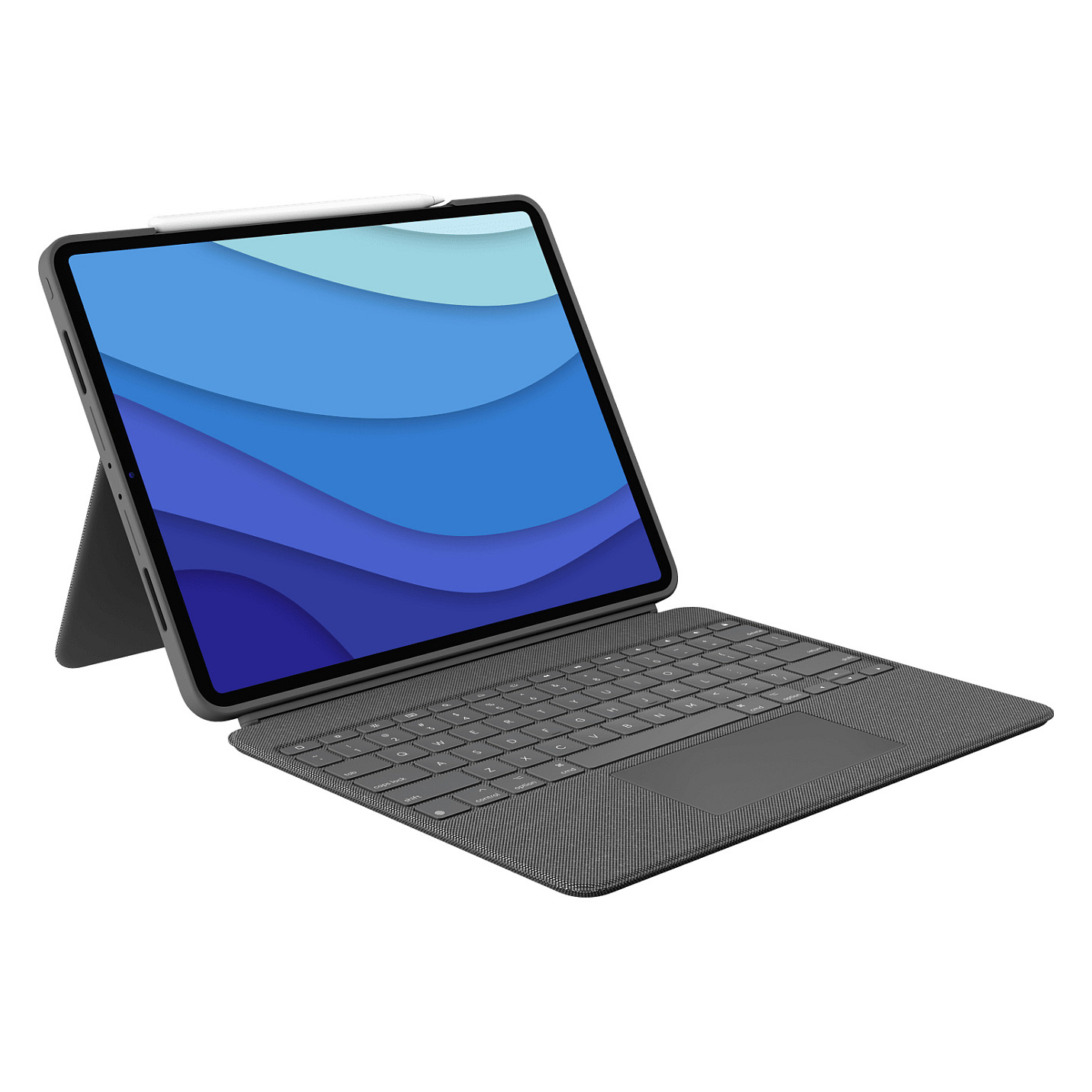 Tastierë për Tablet Logitech Combo Touch / iPad Pro 12.9" 5th & 6th Gen / QWERTY (US) / Trackpad / Smart Connector / 16 Nivele Ndriçimi / Folio – Gri