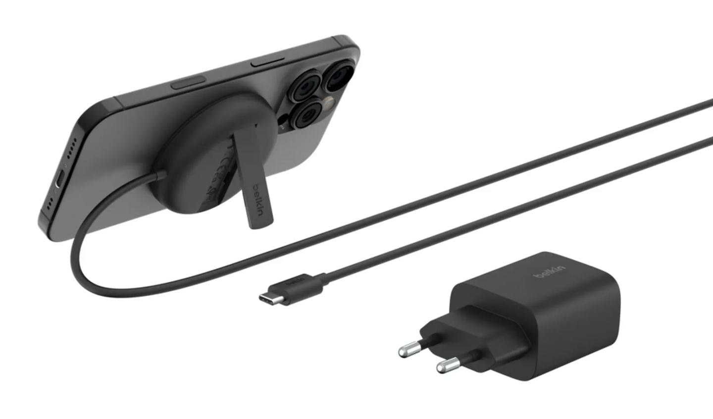 Karikues Belkin BoostCharge Pro, Qi2, 15W, USB-C, me Adapter 20W, Magnetik-Zezë