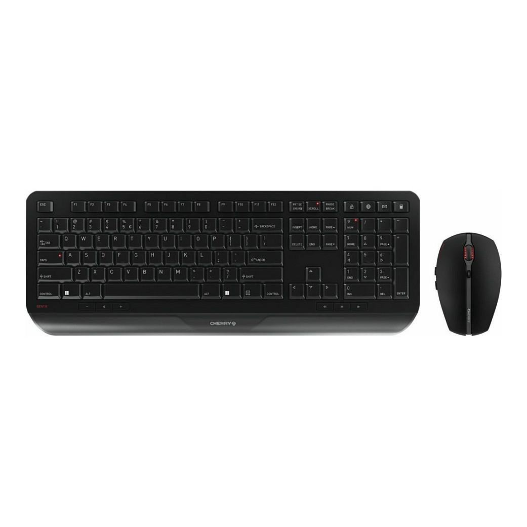 Combo (Tastierë & Maus) CHERRY GENTIX DESKTOP JD-7000EU-2, Wireless 2.4GHz, US QWERTY, 104 Taste, 6 Butona, 2000 DPI - Zezë