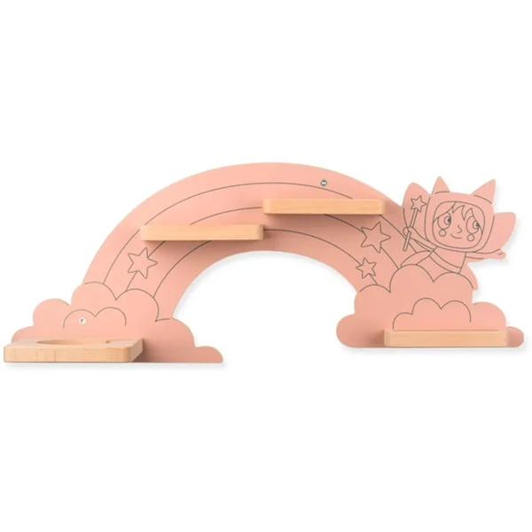 Lodra Tonies Regal – Hinter dem Regenbogen / Feenrosa / 20 Tonies / Toniebox & Charging Station -  Rozë