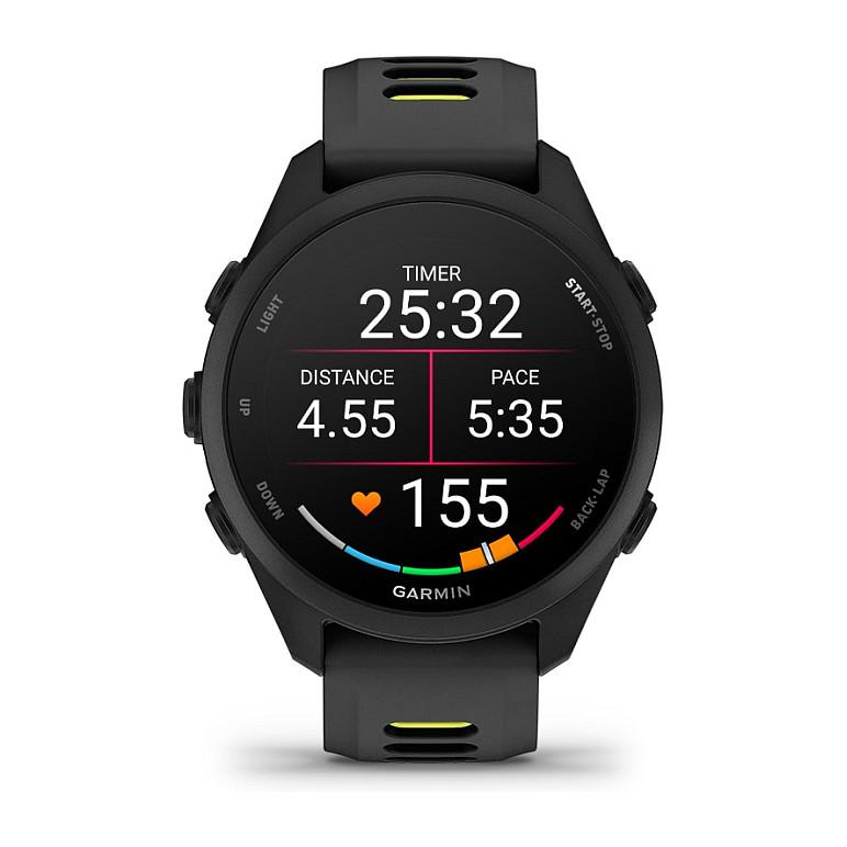 Orë e Mençur Garmin Forerunner 170 / 1.2 Inch / AMOLED / Touchscreen / GPS / Bluetooth / 43mm - Zezë/Verdhë - 2