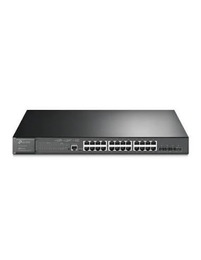 TP-Link JetStream TL-SG3428XMP 28-Port Gigabit L2+ Managed PoE+ Switch – 24× RJ45 PoE+ 10/100/1000Mbps, 4× 10G SFP+, 384W PoE Budget, Static Routing, VLAN, Omada SDN, Rackmount 19" 1U – E Zezë - 1