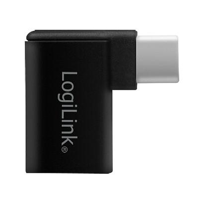 Adapter LogiLink AU0055, USB 3.2 Gen 1, USB-C Mashkull në USB-A Femër, 90° - Zezë - 2