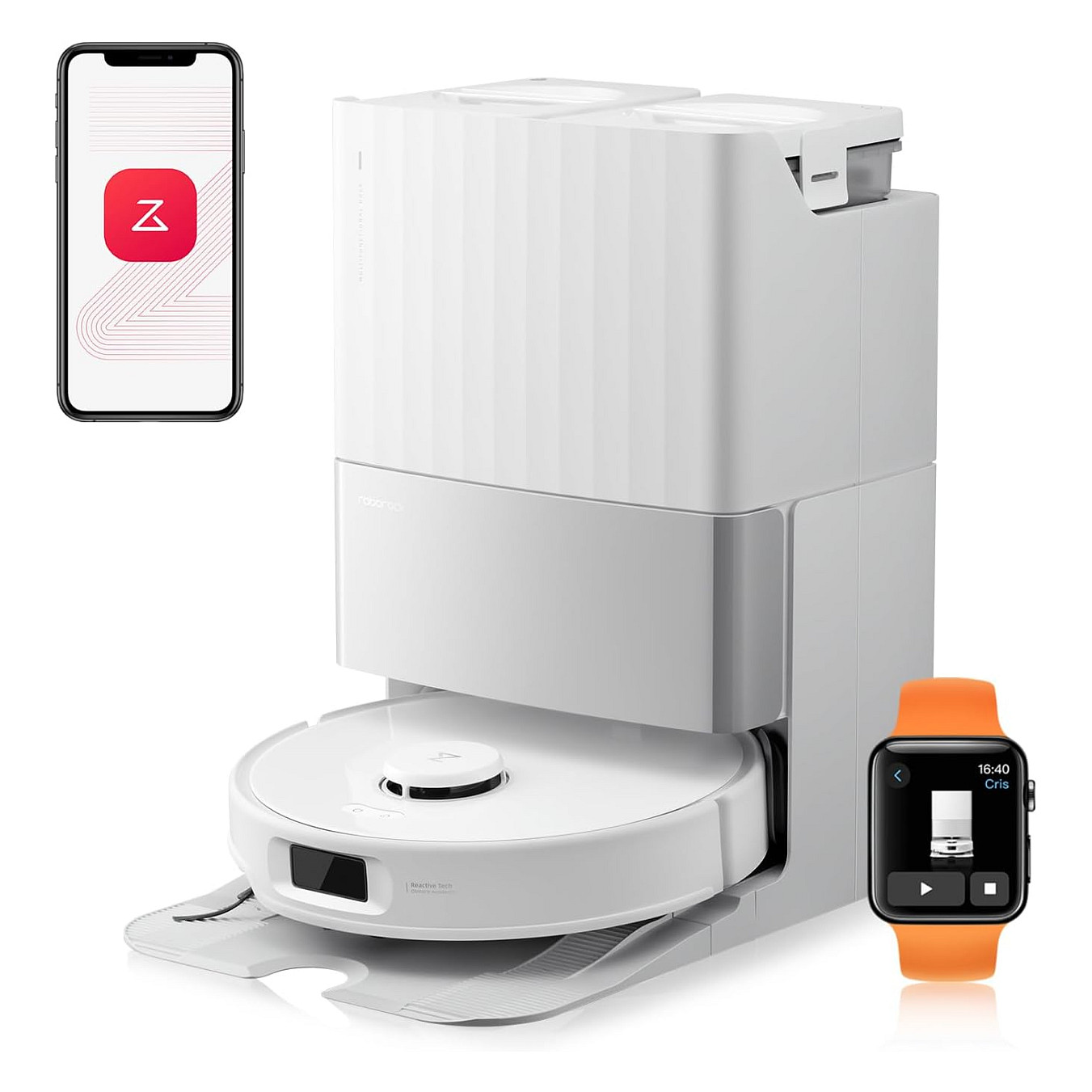 Fshesë Robotike Qrevo Edge 5V1 with multifunction docking station 3.0 - Bardhë