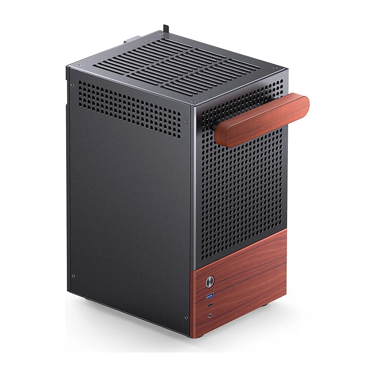 Kasë PC JONSBO T6 / Mini Tower / Mini-ITX / Tempered Glass / Wood - Zezë - 11